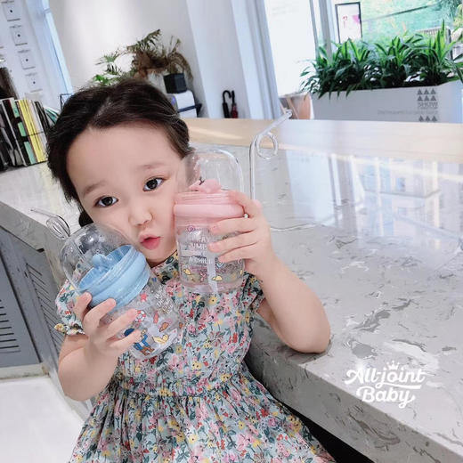 ALLJOINT鲸鱼儿童高颜值宝宝水杯带吸管网红杯子卡通可爱喷水杯 商品图3