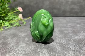 【御珠宫坊·传藏系列】碧玉牛挂件