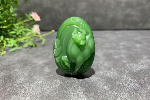 【御珠宫坊·传藏系列】碧玉牛挂件 商品图0