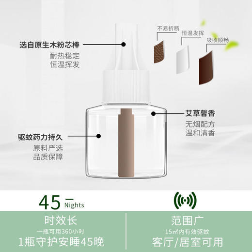 超威电热蚊香液艾草清香2瓶+1个加热器套装 商品图10
