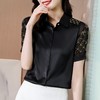 MZ  103923刺绣绸缎衬衫气质复古洋气衬衣 商品缩略图0
