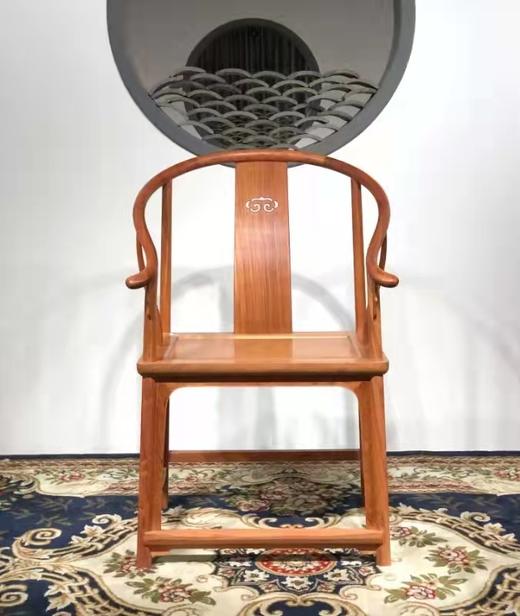 红桥红  家具严选  缅甸花梨（大果紫檀）  【如意纹 素刀牙圈椅】 商品图7