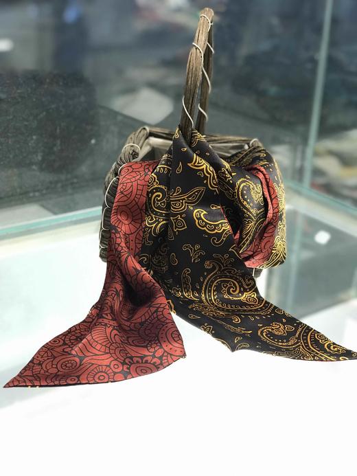 优品堂《春的律动》桑蚕丝双层条形长巾 商品图7