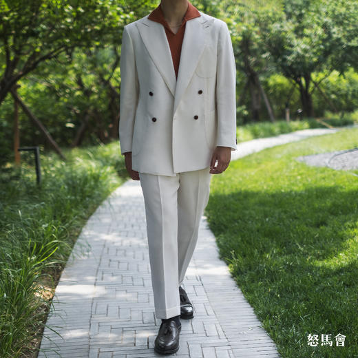 C&J Antich 澳洲美丽诺羊毛奶白色全麻衬套装 商品图2