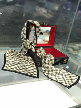 优品堂《春的律动》桑蚕丝双层条形长巾