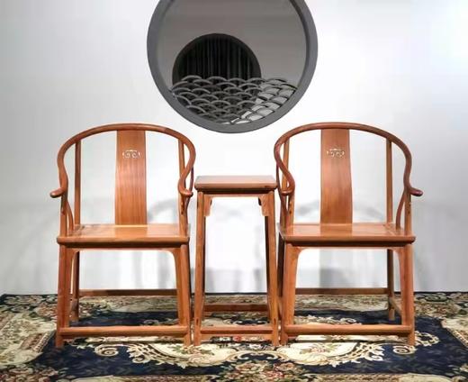 红桥红  家具严选  缅甸花梨（大果紫檀）  【如意纹 素刀牙圈椅】 商品图3