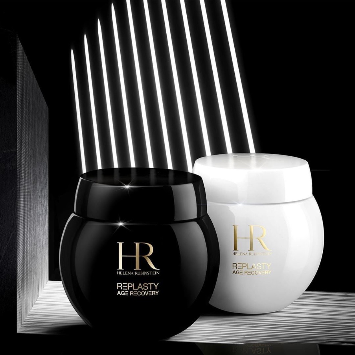 法国 HR赫莲娜 黑绷带+白绷带面霜套装套盒 50ml+50ml