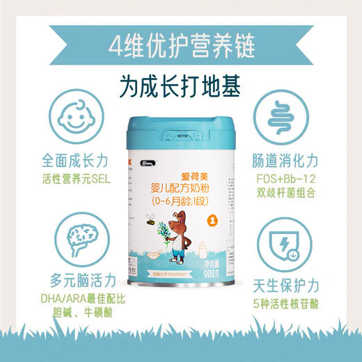 Ekobaby爱荷美婴儿配方奶粉1段900G 商品图1