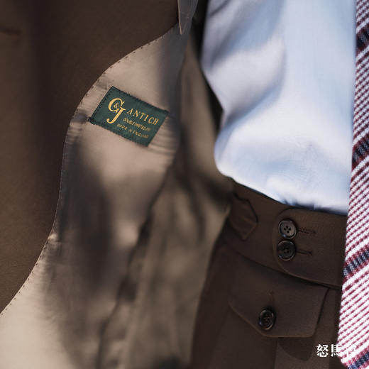 C&J Antich 澳洲美丽诺羊毛深棕色全麻衬套装 商品图8