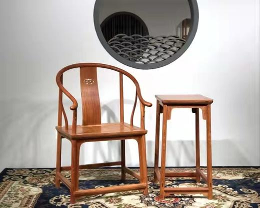 红桥红  家具严选  缅甸花梨（大果紫檀）  【如意纹 素刀牙圈椅】 商品图6