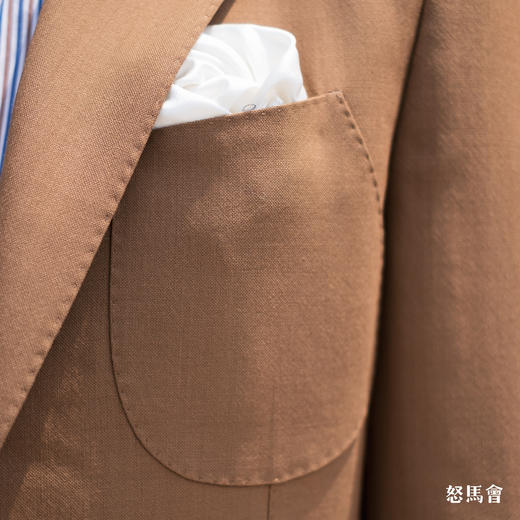 C&J Antich 澳洲美丽诺羊毛焦糖色全麻衬单西 商品图1