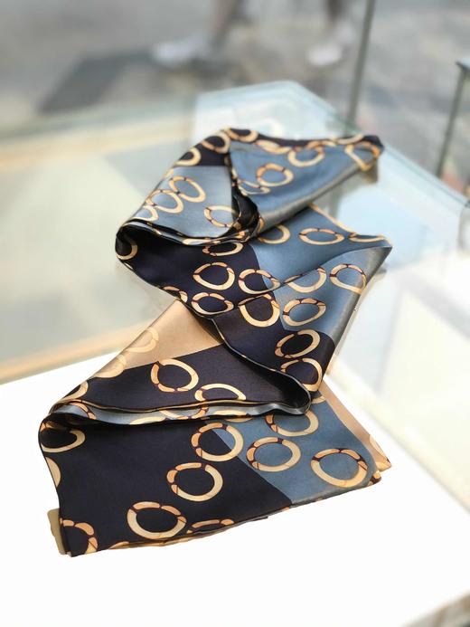 优品堂《春的律动》桑蚕丝双层条形长巾 商品图3