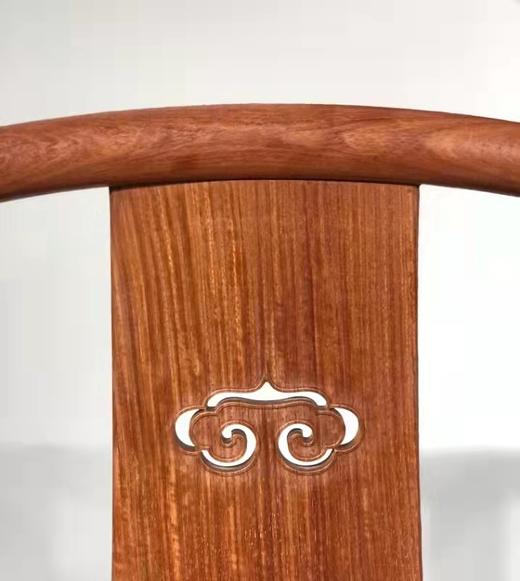 红桥红  家具严选  缅甸花梨（大果紫檀）  【如意纹 素刀牙圈椅】 商品图2