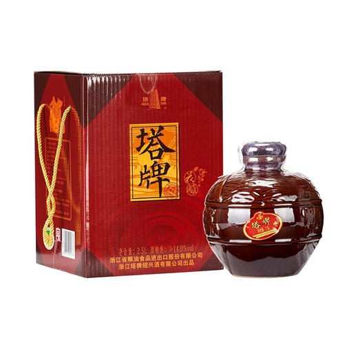 塔牌 绍兴黄酒 五年陈花雕 14度 2.5L坛装 商品图1