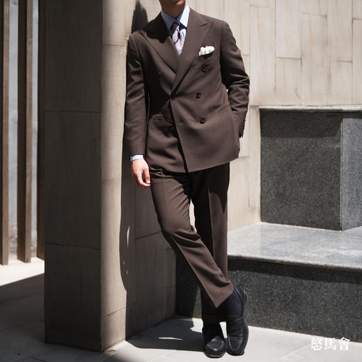 C&J Antich 澳洲美丽诺羊毛深棕色全麻衬套装 商品图2