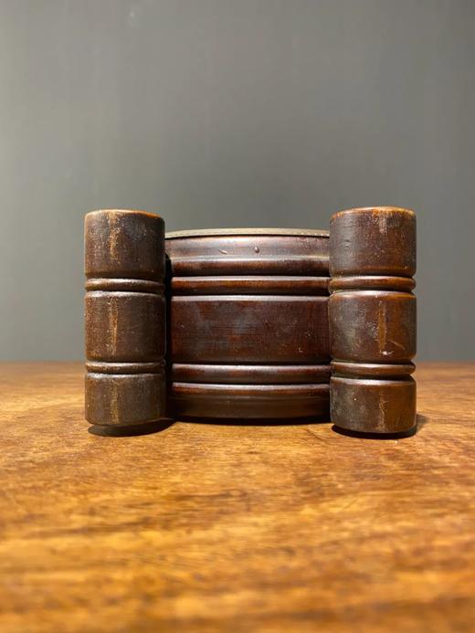 整木挖镶嵌机械式闹钟，民国时期， 顺丰包邮 商品图10