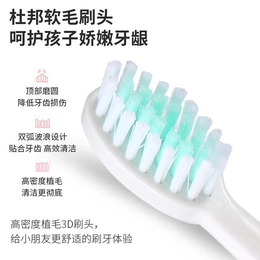 【家用电器】小白狐超声波充电款软毛卡通儿童电动牙刷 商品图2