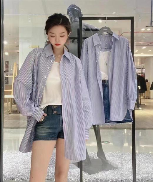 3楼阿玛施AMASS蓝色条纹衬衣 商品图1