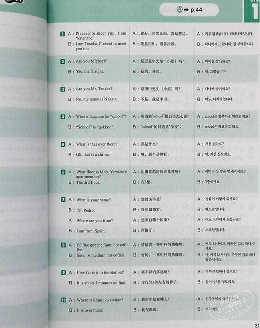 【中商原版】新Shadowing 用影子练习法说日语 初级到中级篇 中英韩日四语对照 日文原版 新シャドーイング 日本語を話そう 商品图6
