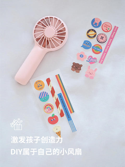 zoyzoii手持式儿童小风扇usb充电迷你便携随身静音电风扇天使翅膀 商品图3