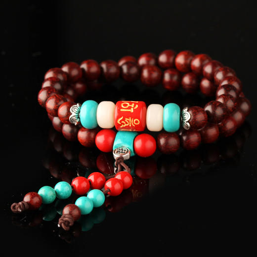 小叶紫檀原创佛珠手串8mm送女友闺蜜节日生日礼物 商品图2