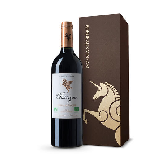 翡马·经典有机红葡萄酒 法国进口红酒 优级波尔多AOC级750ml 13.5° 商品图0