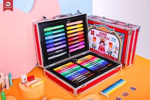现货   mobee六一款马克笔礼盒套装40色美术学生水彩笔双头绘画画笔80色 商品图2