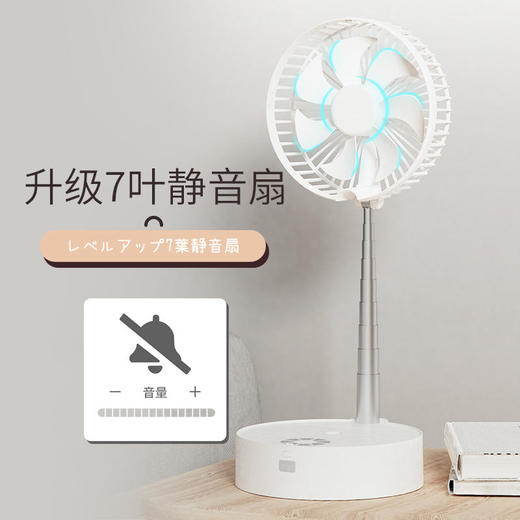 【清爽夏日风】无线折叠空调风扇自动摇头空气循环扇伸缩折叠喷雾加湿柔光夜灯高度随意调节支持遥控台面落地两用扇 商品图3