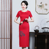 上海旗袍厂JC-JY5057新款连衣裙洋气气质时尚减龄阔太太裙子 商品缩略图0