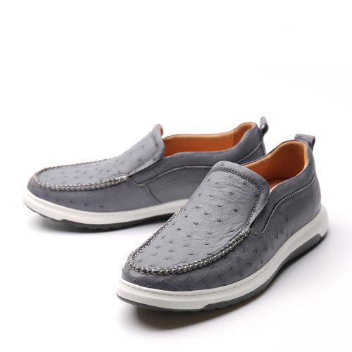 【21春夏新品】UROK新品鸵鸟皮时尚休闲男鞋软底防滑休闲鞋 商品图6