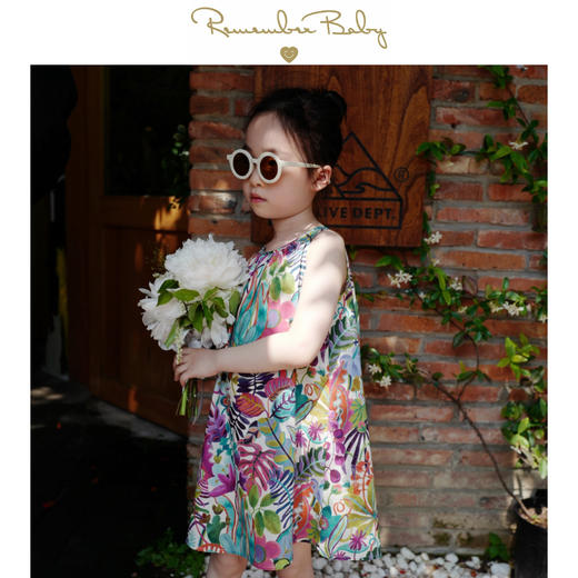 现货 / JUNGLE TRIP | 英国进口LIBERTY面料 小露肩度假风连衣裙 商品图0