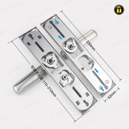 〖B351〗8887可调孔距单舌执手锁 商品图1