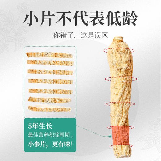【杞里香西洋参6-8mm切片250g】花旗参片含片长白山产泡茶水
5年黄金参龄，皂甙含量更高 商品图1