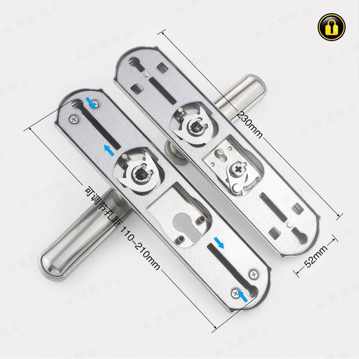 〖B347〗3337可调孔距单舌执手锁 商品图1