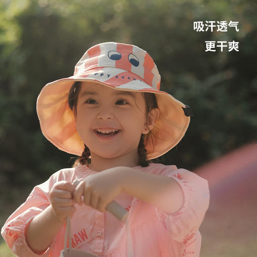 zoyzoii儿童防晒帽夏季薄款遮阳帽防紫外线帽子男女童可爱太阳帽 商品图1