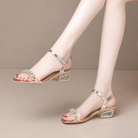 欧美百搭，水钻凉鞋LD-9062