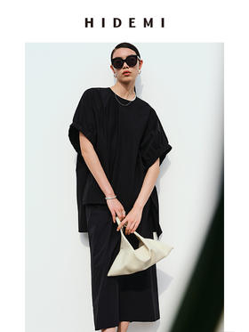 HIDEMI简约设计感廓形大灯笼袖衬衫