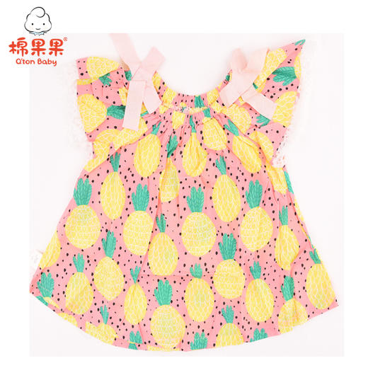 棉果果夏季女童短袖连衣裙M222701218279 商品图1