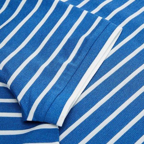 DIDIBOY/迪迪博迩蓝色男士短袖T恤律动条纹简约时尚帅气渐变男士单品 商品图3