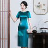 上海旗袍厂JC-JY5057新款连衣裙洋气气质时尚减龄阔太太裙子 商品缩略图1