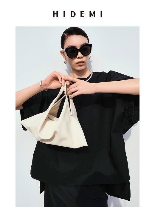 HIDEMI简约设计感廓形大灯笼袖衬衫 商品图4