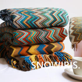 「户外露营波西米亚毛毯」午睡毯 风格露营营造氛围毯