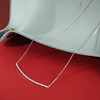 【授权商品】APM MONACO项链女925银一字笑脸项链微笑锁骨链情人节礼物送女友 商品缩略图4