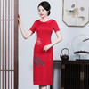 上海旗袍厂JC-JY5057新款连衣裙洋气气质时尚减龄阔太太裙子 商品缩略图3