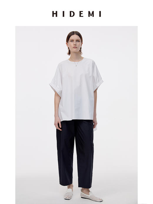 HIDEMI简约设计感廓形大灯笼袖衬衫 商品图9