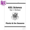 CGP KS1 Science Year 1 Workout 科学锻炼包套装 小学1年级 植物与四季+动物与人体+日常材料 5-6岁 商品缩略图1