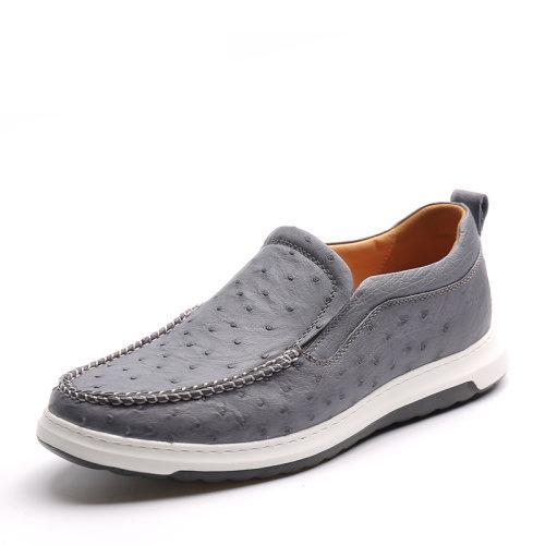 【21春夏新品】UROK新品鸵鸟皮时尚休闲男鞋软底防滑休闲鞋 商品图7