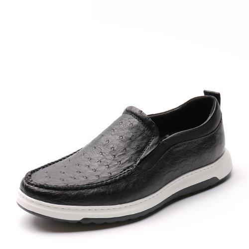 【21春夏新品】UROK新品鸵鸟皮时尚休闲男鞋软底防滑休闲鞋 商品图2