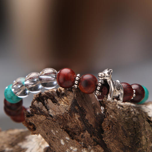 小叶紫檀原创佛珠手串8mm送女友闺蜜节日生日礼物 商品图0