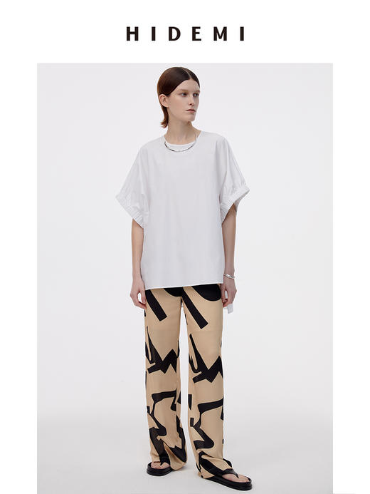 HIDEMI简约设计感廓形大灯笼袖衬衫 商品图13